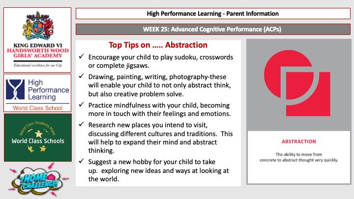 HPL – Information for Parents – Abstraction